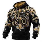 New Orleans Saints Men's Waffle Knit Pullover Hoodie 2026 Limited