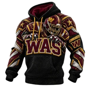 Washington Commanders Men's Waffle Knit Pullover Hoodie 2026 Limited