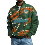 Miami Dolphins Men's Waffle Knit Quarter-Zip Long Sleeve Shirt 2026 Limited
