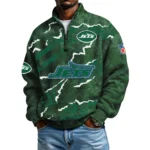 New York Jets Men's Waffle Knit Quarter-Zip Long Sleeve Shirt 2026 Limited