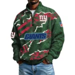 New York Giants Men's Waffle Knit Quarter-Zip Long Sleeve Shirt 2026 Limited