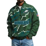 Philadelphia Eagles Men's Waffle Knit Quarter-Zip Long Sleeve Shirt 2026 Limited
