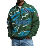 Tennessee Titans Men's Waffle Knit Quarter-Zip Long Sleeve Shirt 2026 Limited