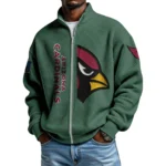 Arizona Cardinals Men’s Full Zip Waffle Knit Long Sleeve Sweatshirt Limited