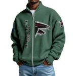 Atlanta Falcons Men’s Full Zip Waffle Knit Long Sleeve Sweatshirt Limited
