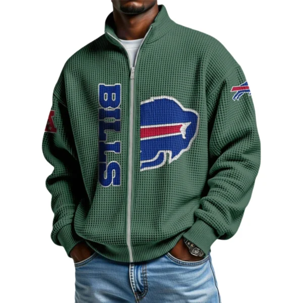 Baltimore Ravens Men’s Full Zip Waffle Knit Long Sleeve Sweatshirt Limited