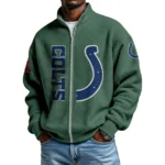 Indianapolis Colts Men’s Full Zip Waffle Knit Long Sleeve Sweatshirt Limited