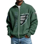 Philadelphia Eagles Men’s Full Zip Waffle Knit Long Sleeve Sweatshirt Limited