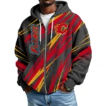 Calgary Flames Men’s Waffle Knit Full Zip-Up Hoodie Limited