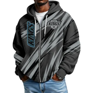 Los Angeles Kings Men’s Waffle Knit Full Zip-Up Hoodie Limited