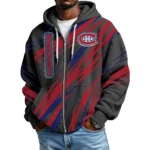 Montreal Canadiens Men’s Waffle Knit Full Zip-Up Hoodie Limited
