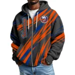 New York Islanders Men’s Waffle Knit Full Zip-Up Hoodie Limited