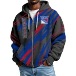 New York Rangers Men’s Waffle Knit Full Zip-Up Hoodie Limited