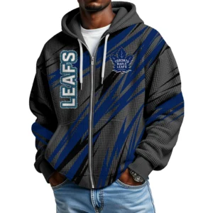 Toronto Maple Leafs Men’s Waffle Knit Full Zip-Up Hoodie Limited