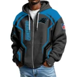 Carolina Panthers Men’s Waffle Knit Full Zip-Up Hoodie