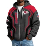 Kansas City Chiefs Men’s Waffle Knit Full Zip-Up Hoodie