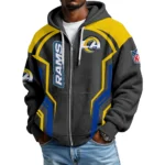 Los Angeles Rams Men’s Waffle Knit Full Zip-Up Hoodie