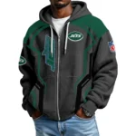 New York Jets Men’s Waffle Knit Full Zip-Up Hoodie