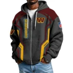 Washington Commanders Men’s Waffle Knit Full Zip-Up Hoodie